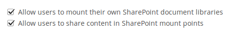 Allow user Sharepoint mounts.