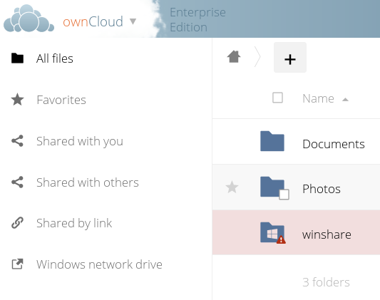 Windows Network Drive share on your Files page.